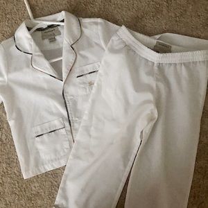 White Burberry Baby PJ Set